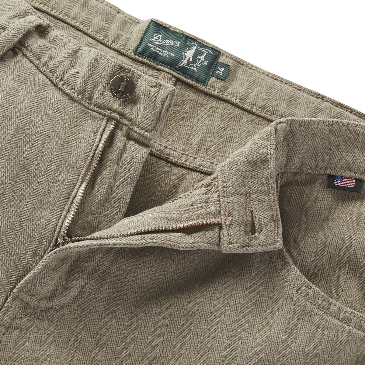 Danner | Kenton Double Knee Pants  Herringbone Dusty Olive