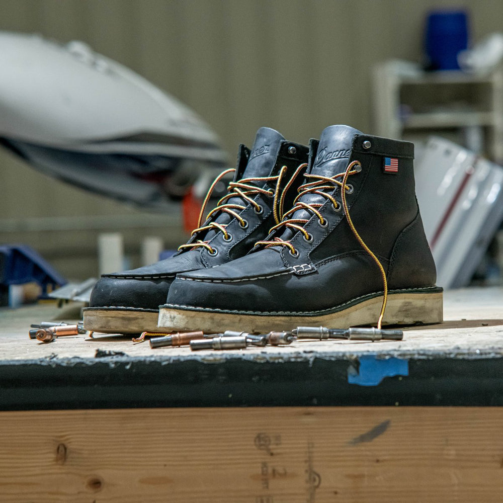 Danner | Bull Run Moc Toe 6" Black Steel Toe
