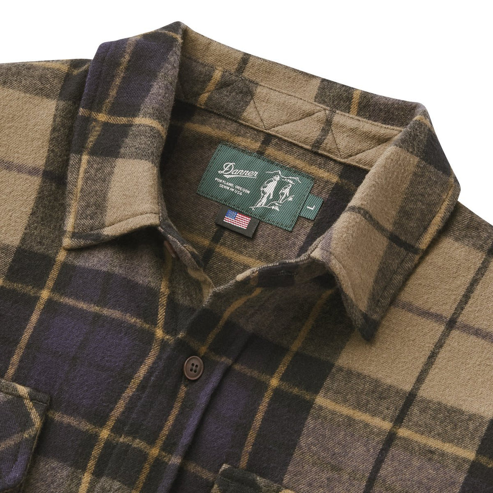 Danner | Cedar Mill Cotton Flannel Shirt  Navy/Olive Tartan Plaid