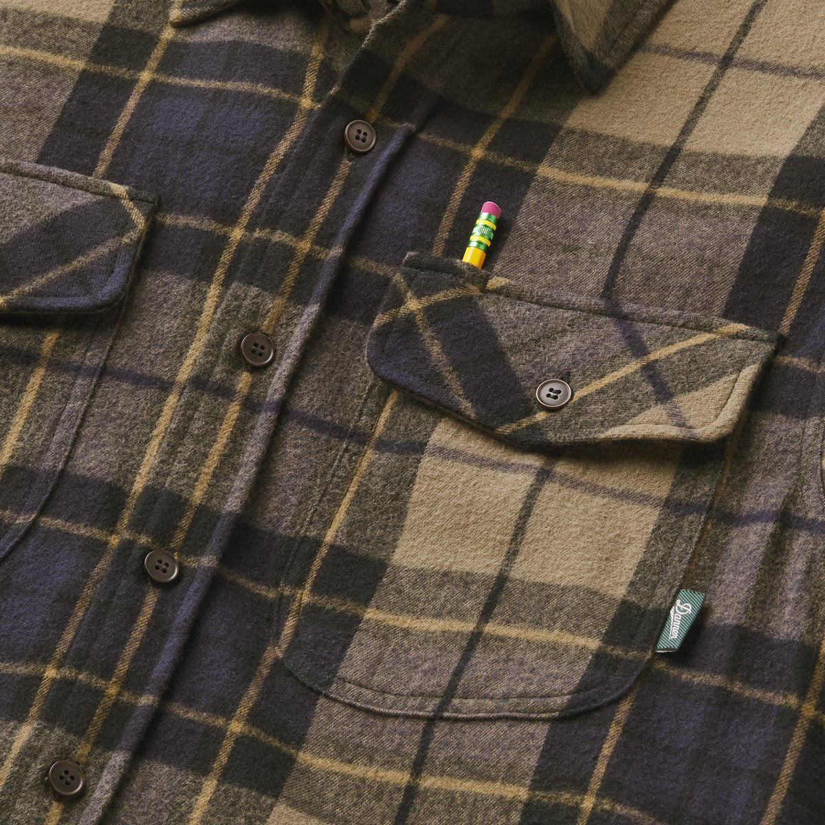 Danner | Cedar Mill Cotton Flannel Shirt  Navy/Olive Tartan Plaid
