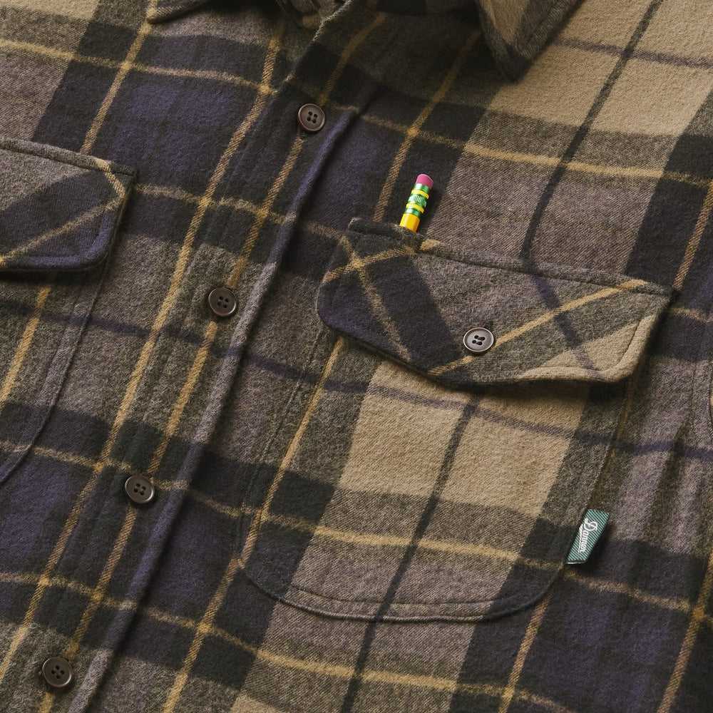 Danner | Cedar Mill Cotton Flannel Shirt  Navy/Olive Tartan Plaid