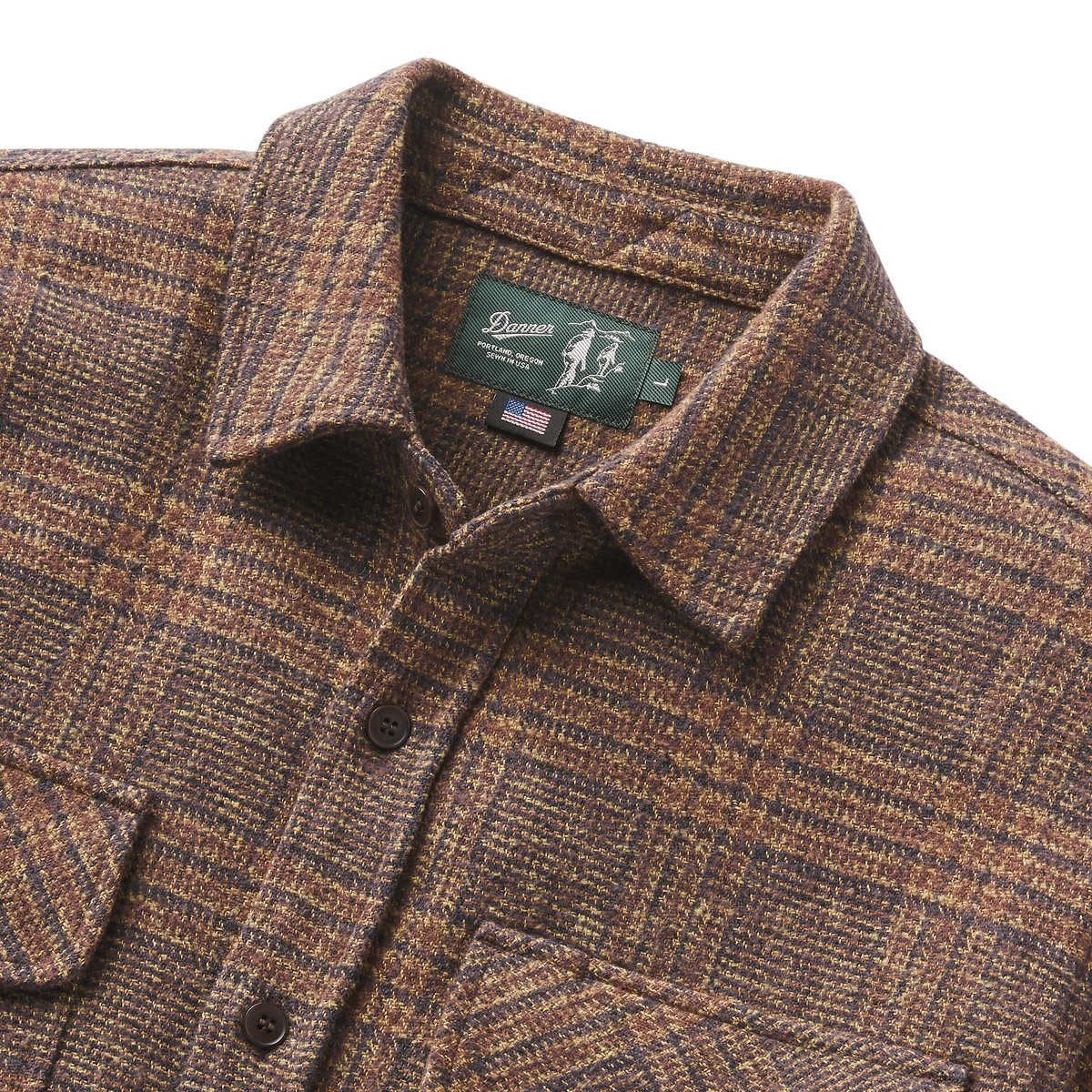 Danner | Cedar Mill Cotton Flannel Shirt  Brown/Tan Tweed Plaid